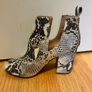 Steve Madden snakeskin booties